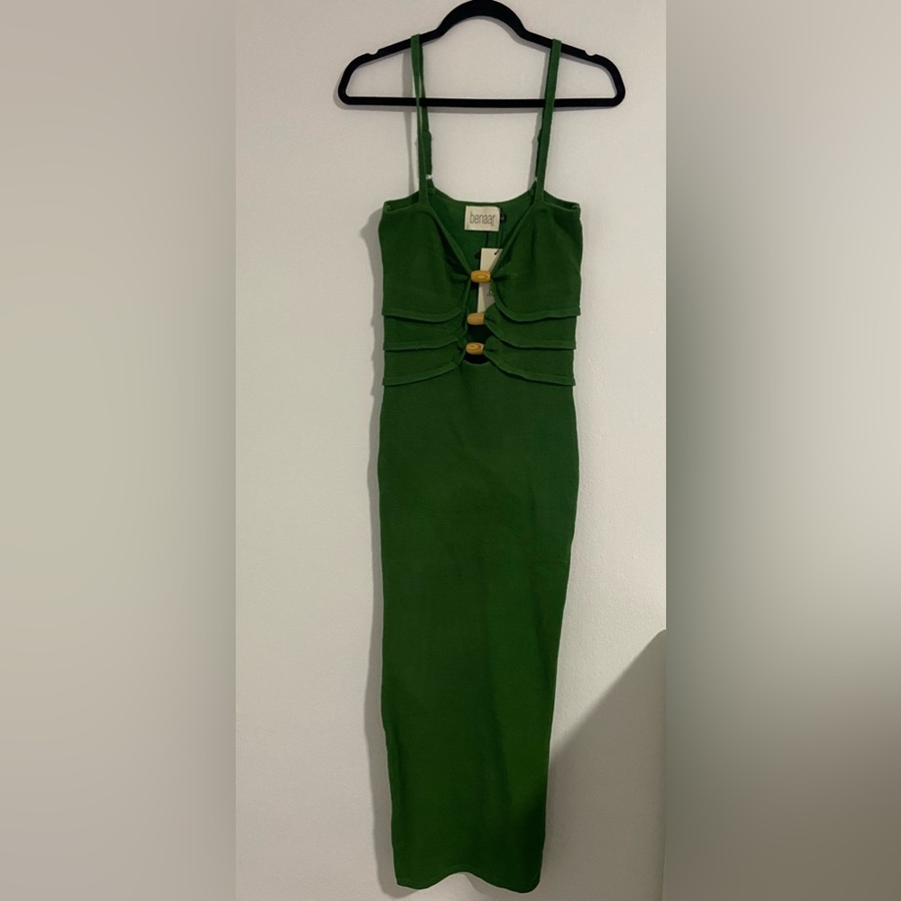 Benaar LA Green Bamboo Strap Dress Size Small NWT